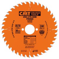 CMT Industrial Fine Cut Saw Blade 180mm dia x 2.6 kerf x 20 bore Z40 15ATB